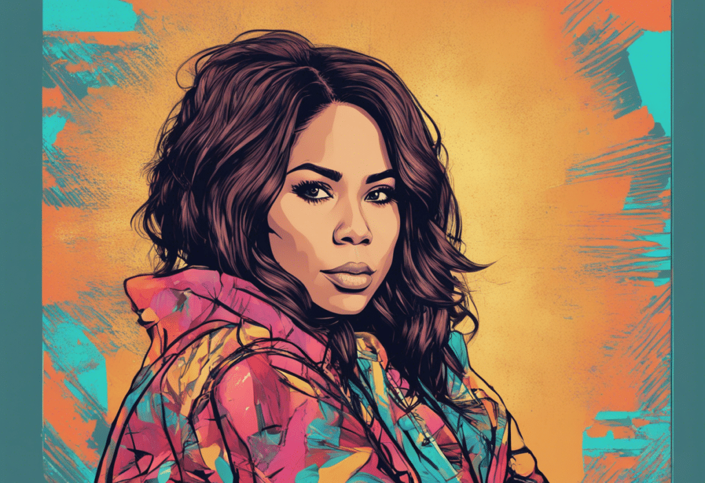 Angela Yee illustrated biography, portrait