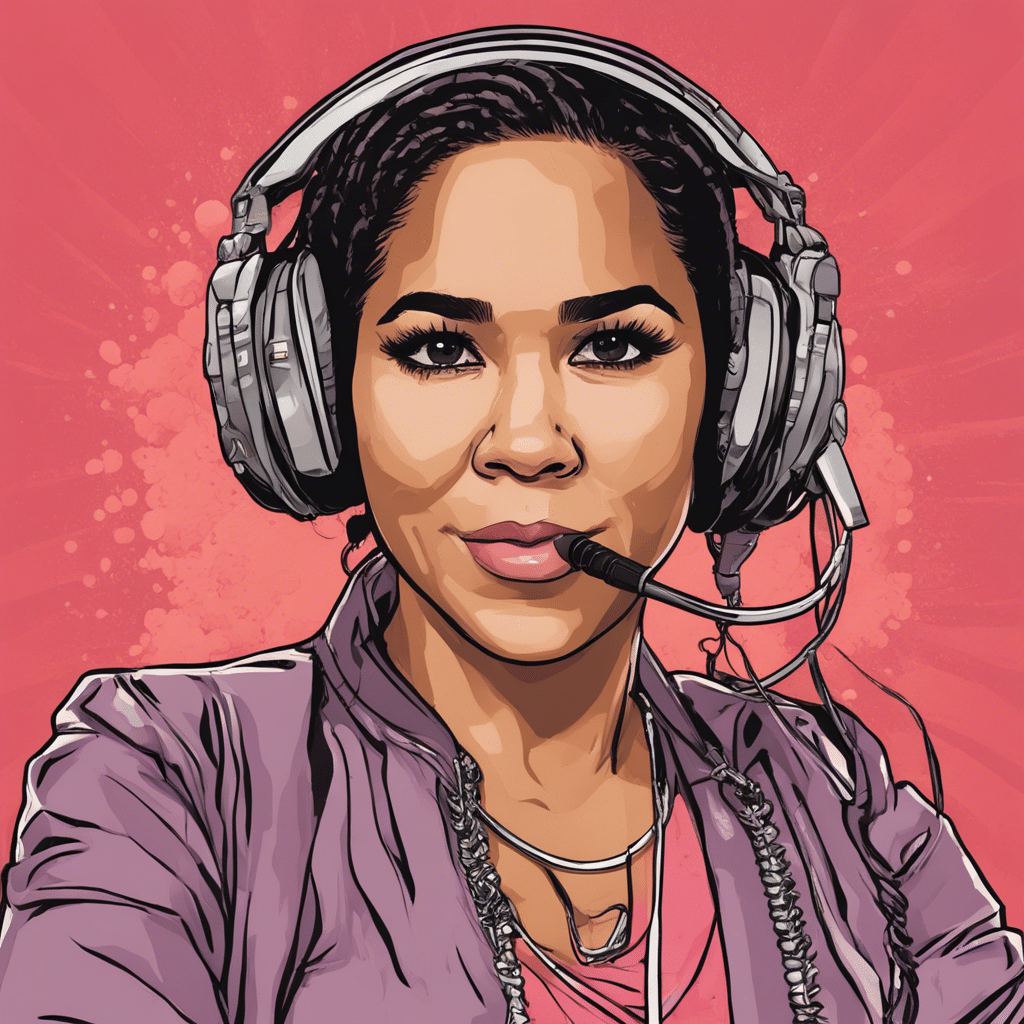 Angela Yee in a radio talking