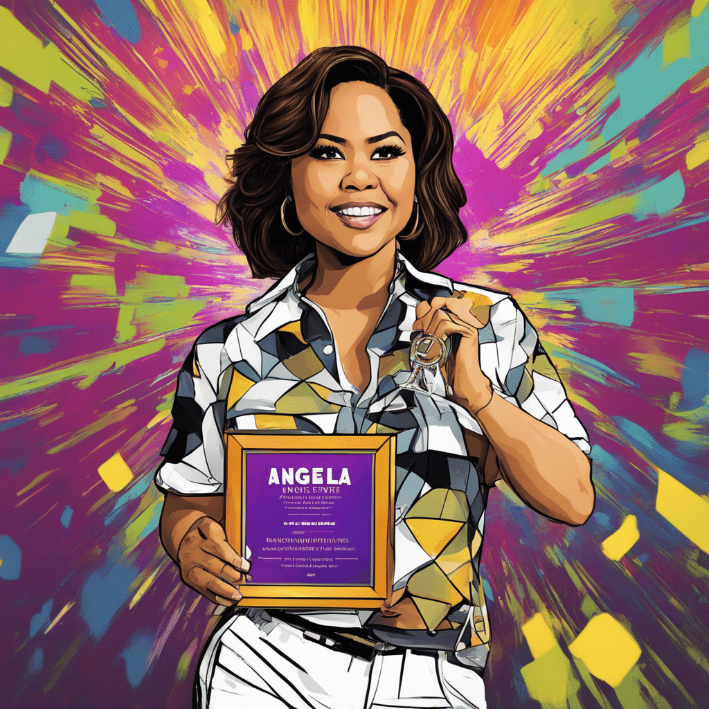 Angela Yee winning an award
