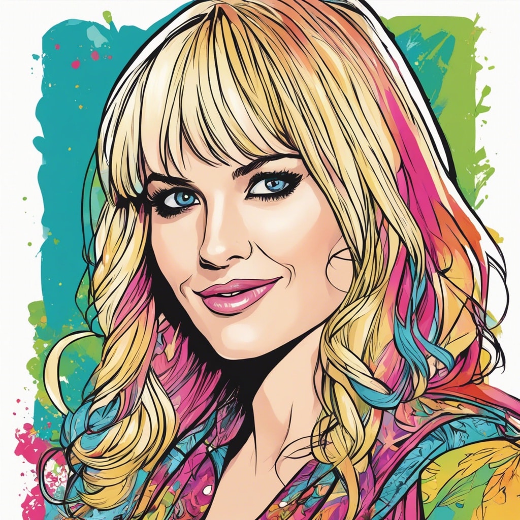 Anna Faris colorful portrait