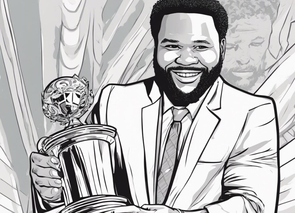 Anthony Anderson winning an award