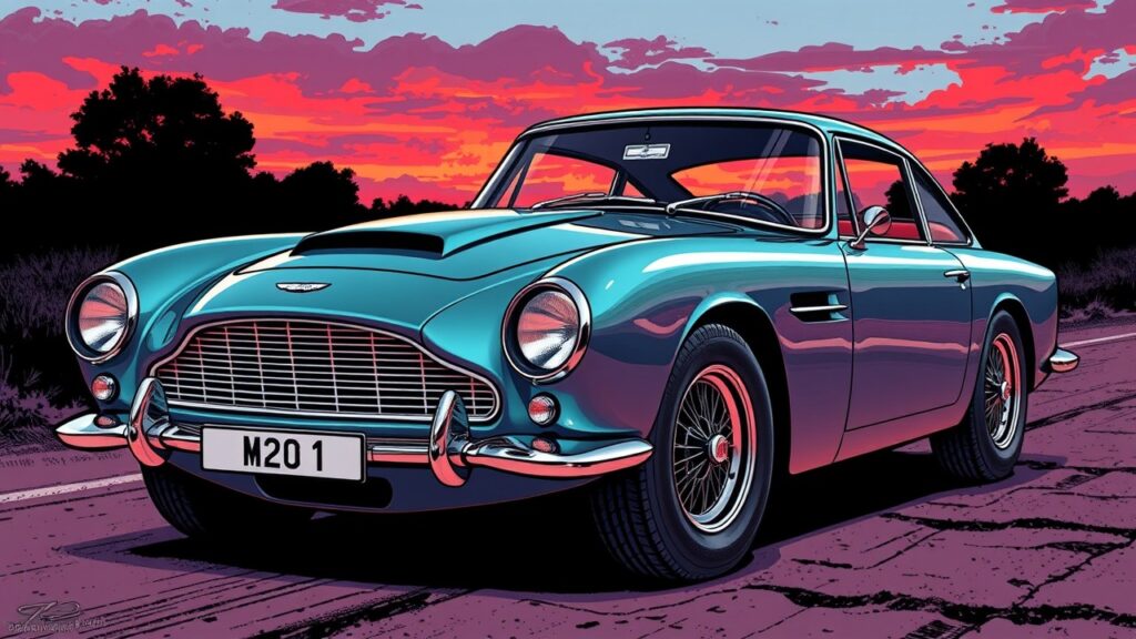 beautiful Aston Martin DB Mark 3. beautiful background