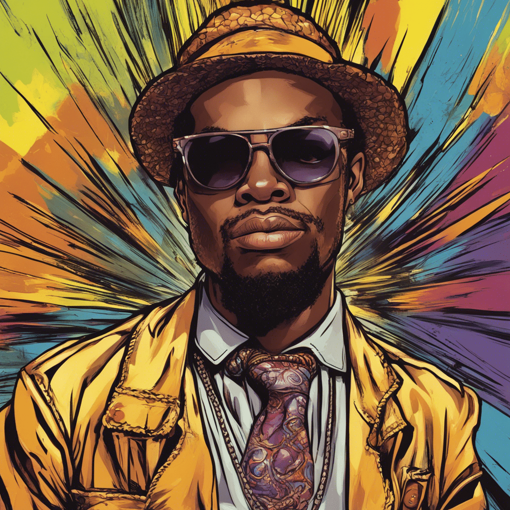 Bandman Kevo’s portrait, shiny background