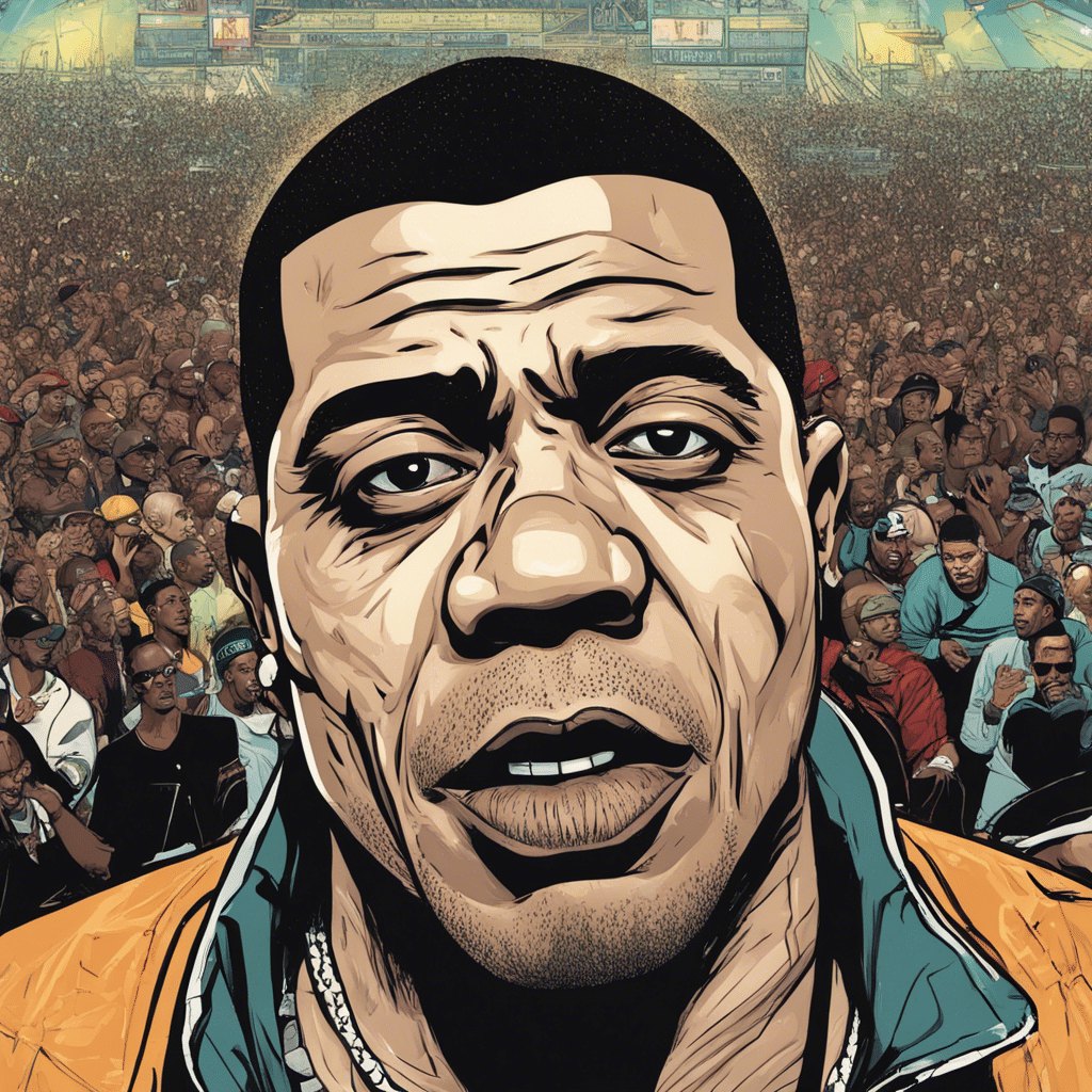 benzino performing in front of huge crowd 
