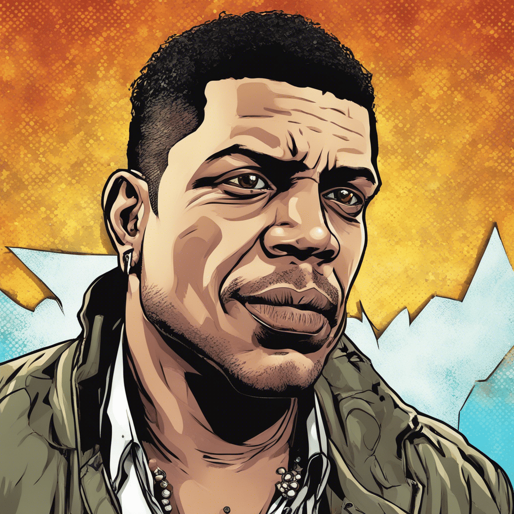 Benzino's portrait, shiny background