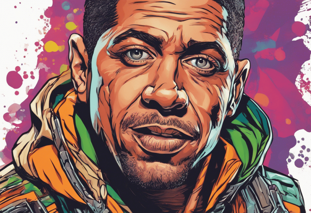 Benzino illustrated biography, portrait