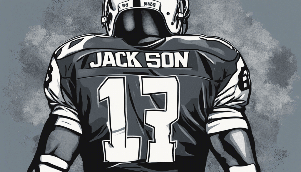 Bo Jackson in his Los Angeles Raiders jersey
