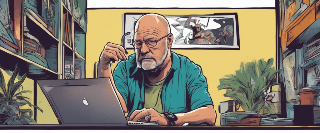 Bob Chapek on a laptop working
