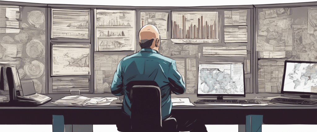 Bob Chapek going through business analysis, portrait