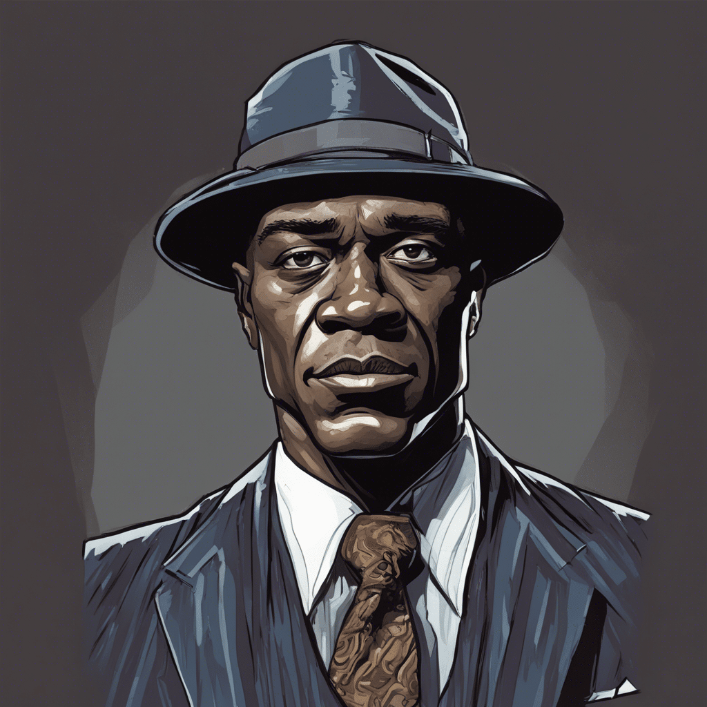 Bumpy Johnson’s portrait, dark background