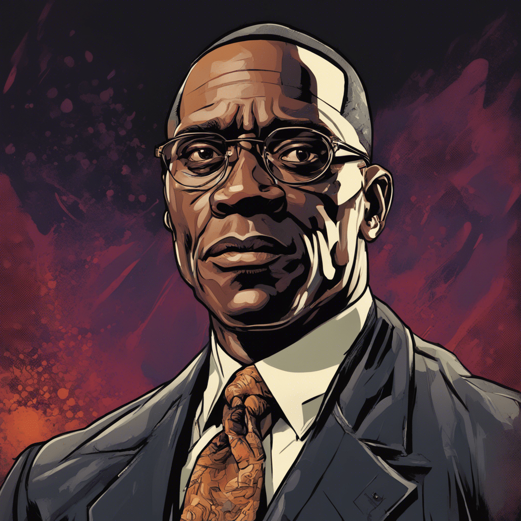 Bumpy Johnson’s portrait, dark background