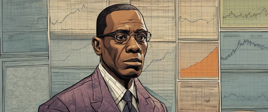 Bumpy Johnson going through business analysis, portrait