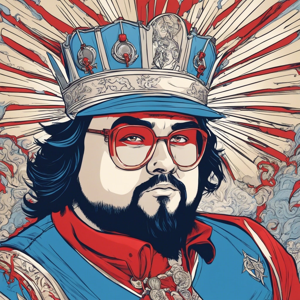 Chumlee blue and red portrait 