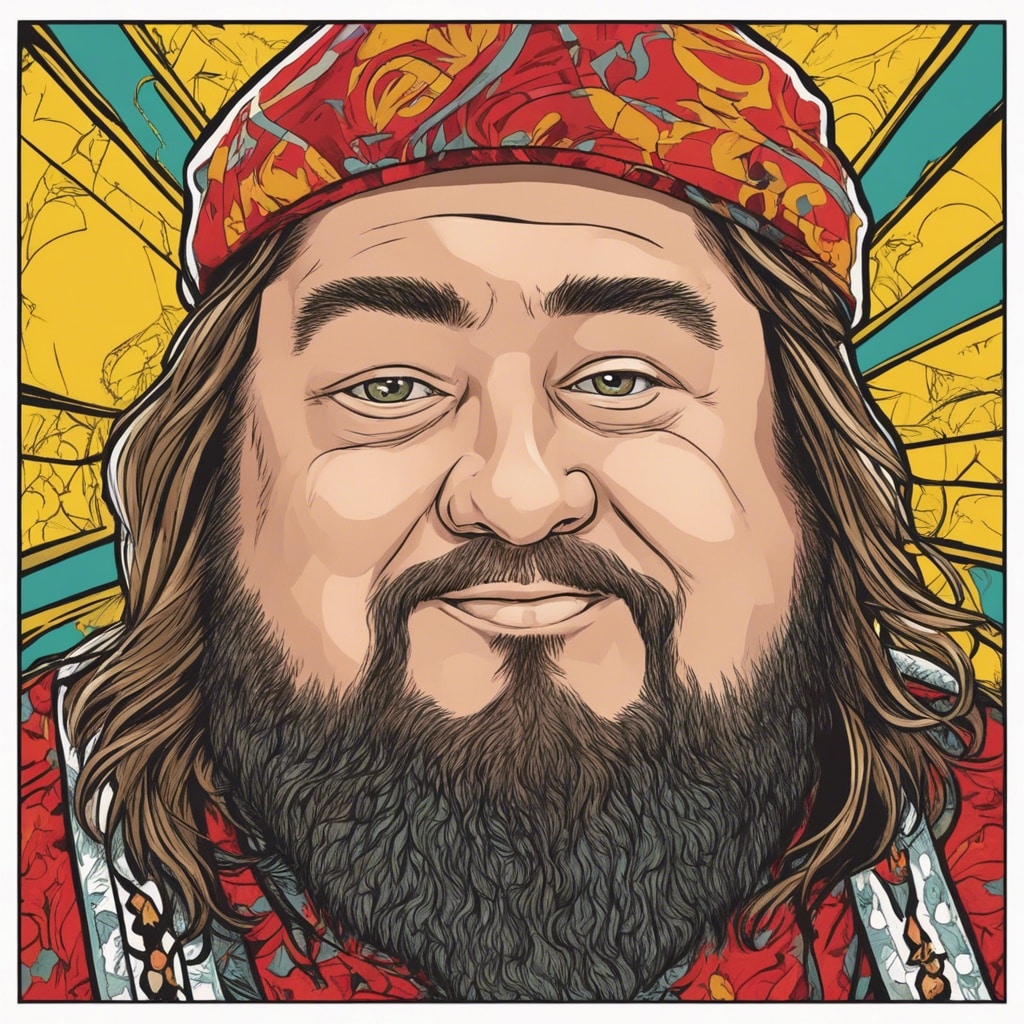 Chumlee portrait, colorful  