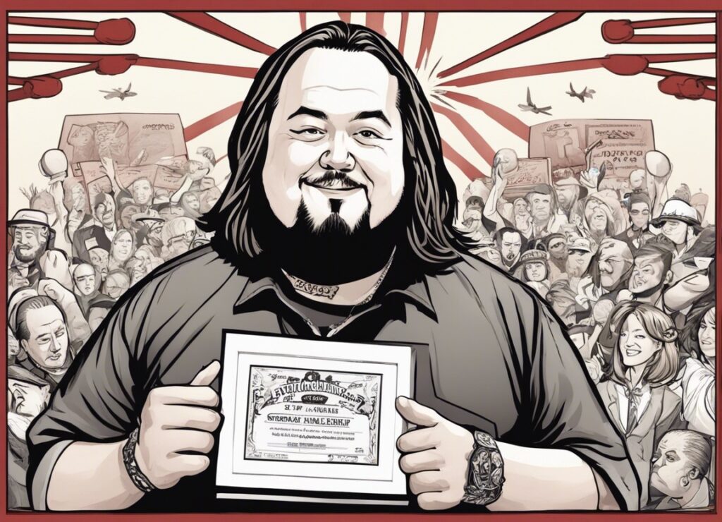 Chumlee winning an award