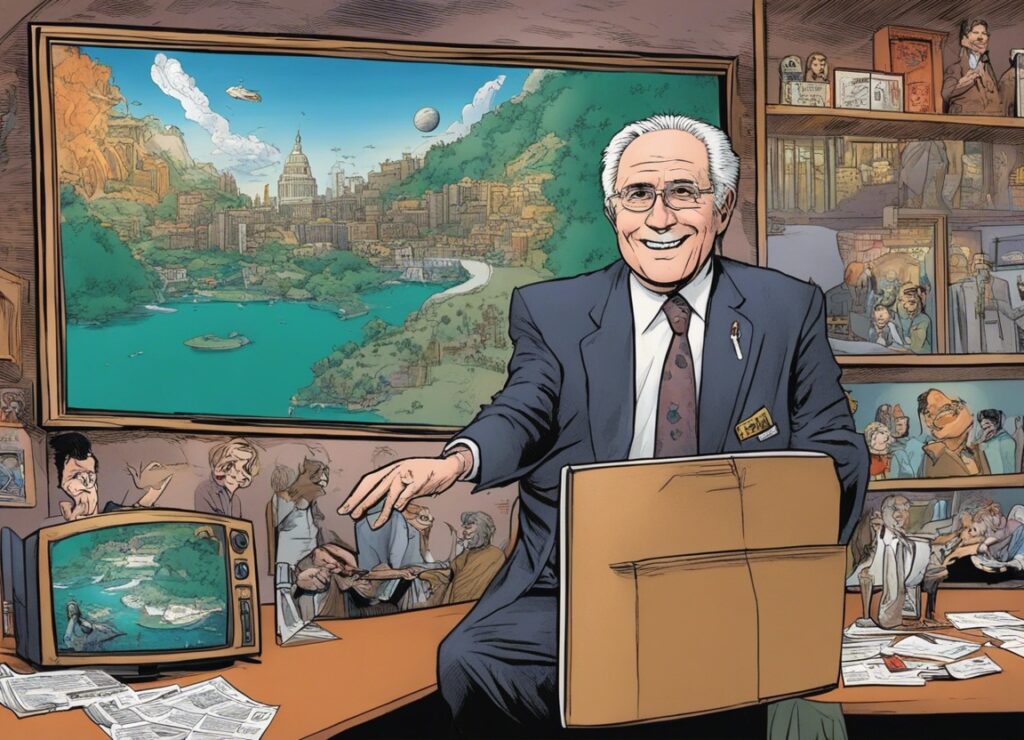 Dan Pena being shown in TV