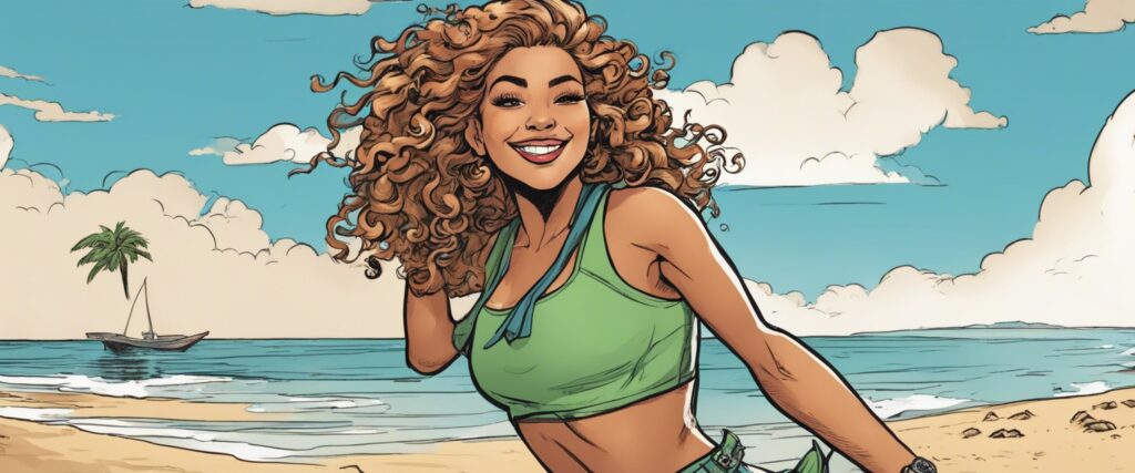DaniLeigh on a beach having fun