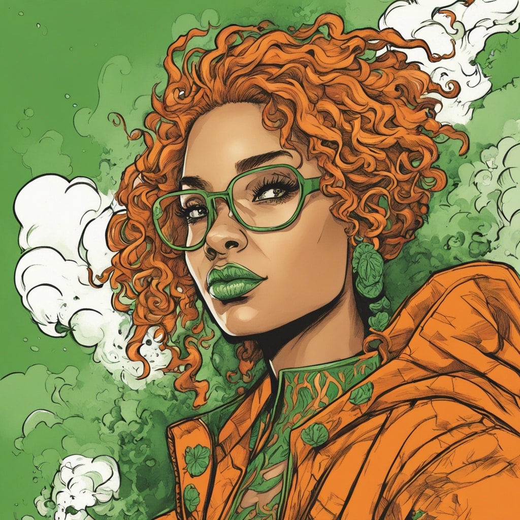 DaniLeigh green and orange portrait