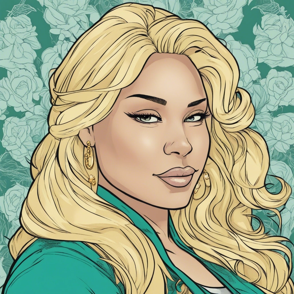 Darcey Silva blue and green portrait