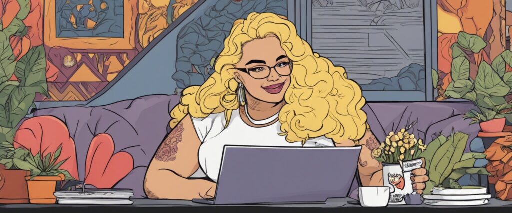 Darcey Silva on a laptop as a teenager 