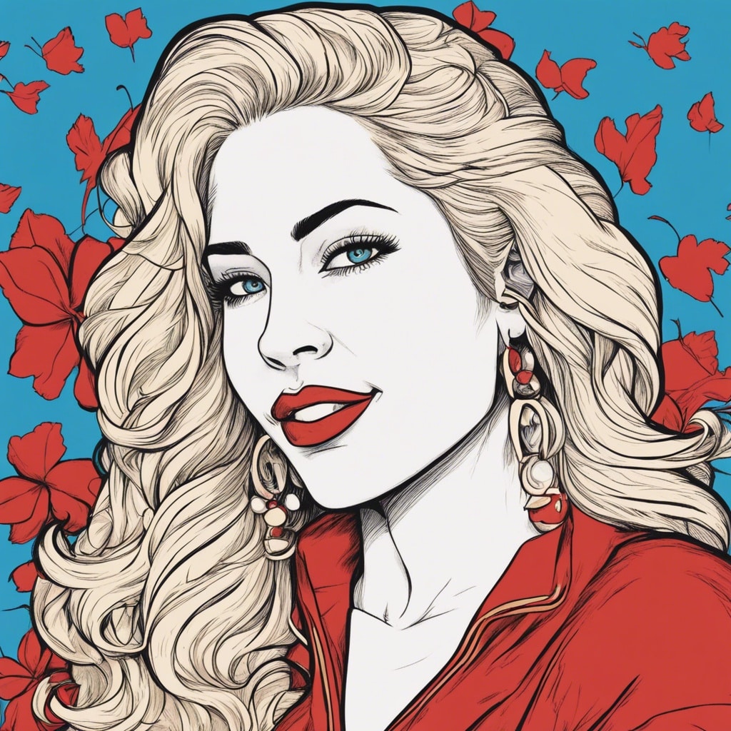 Darcey Silva red and blue portrait