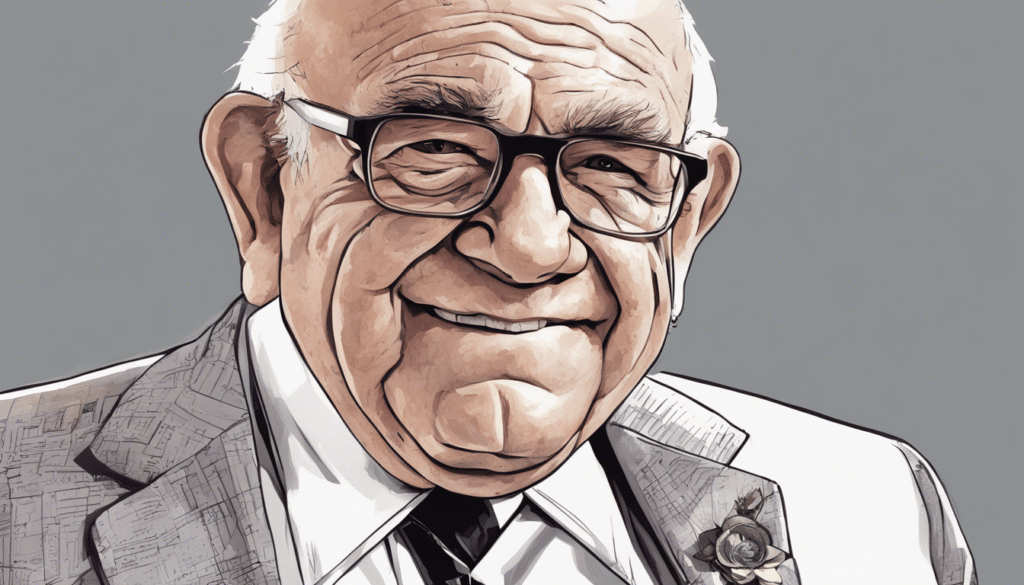 Ed Asner in his wedding suit, portrait