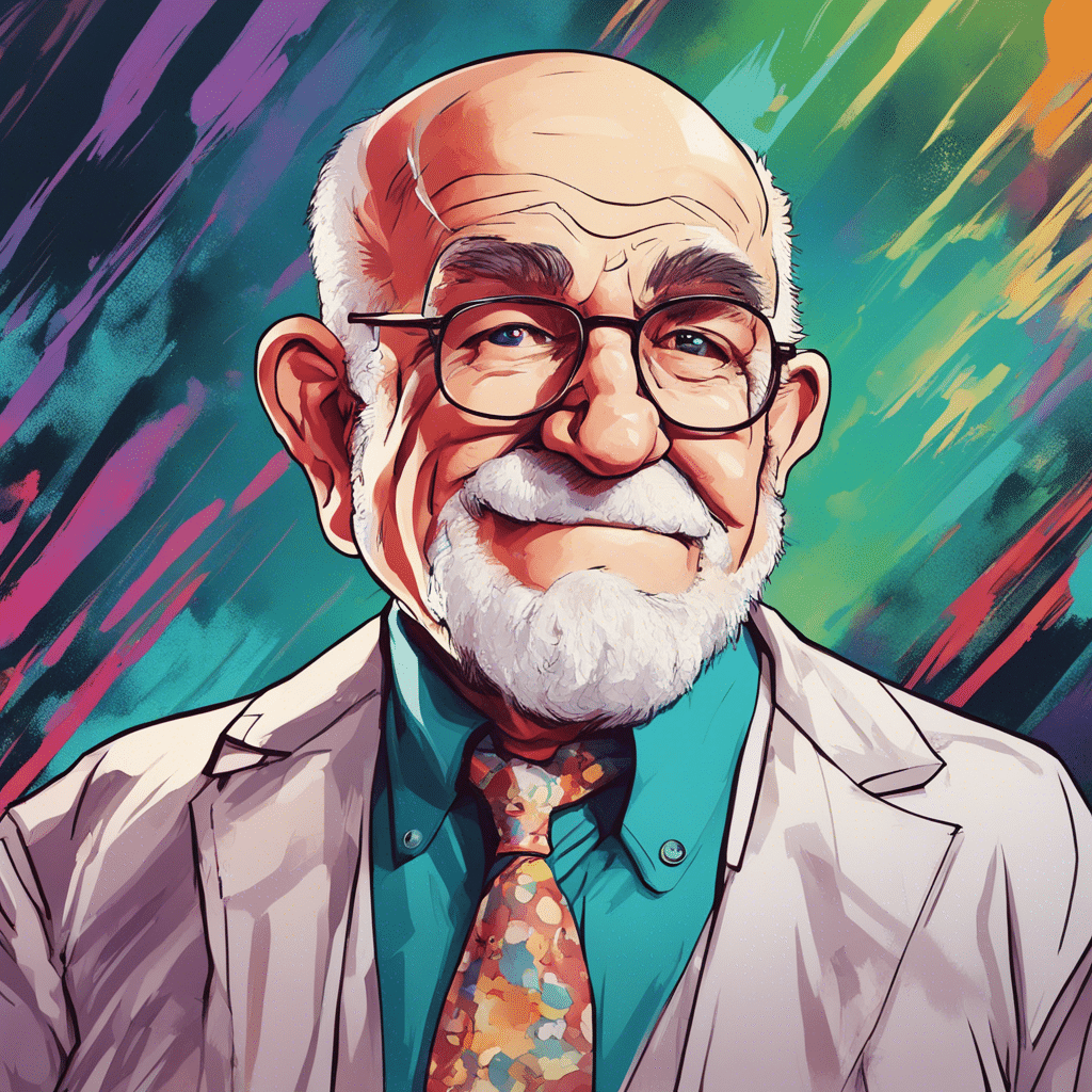 Ed Asner’s portrait, shiny background