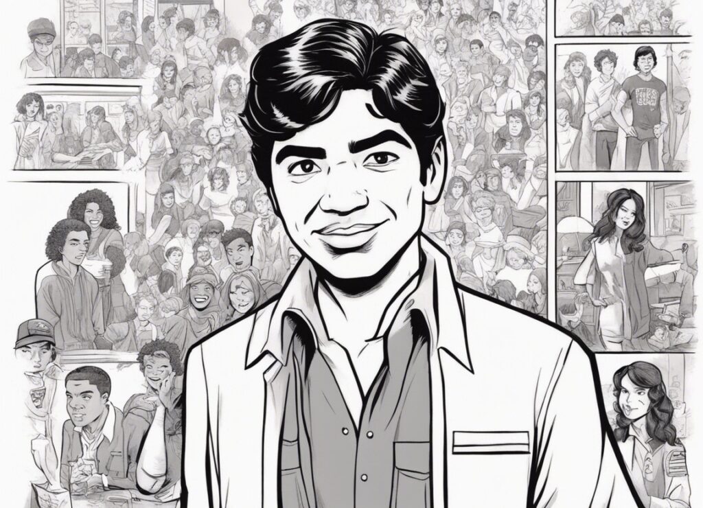George Lopez as a teenager in high school