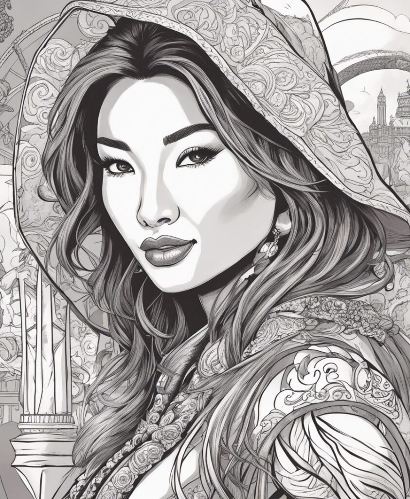 jeannie mai black and white portrait