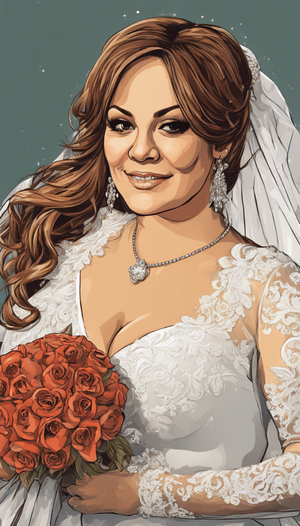 Jenni Rivera in her wedding dress