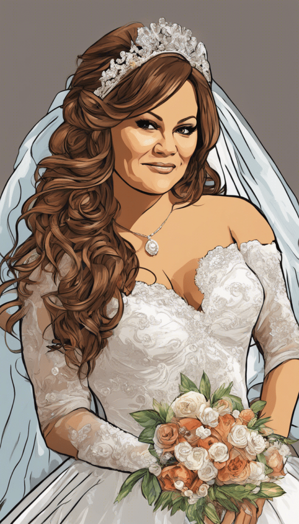 Jenni Rivera in her wedding dress