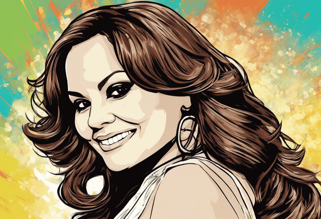Jenni Rivera illustrated biography, portrait