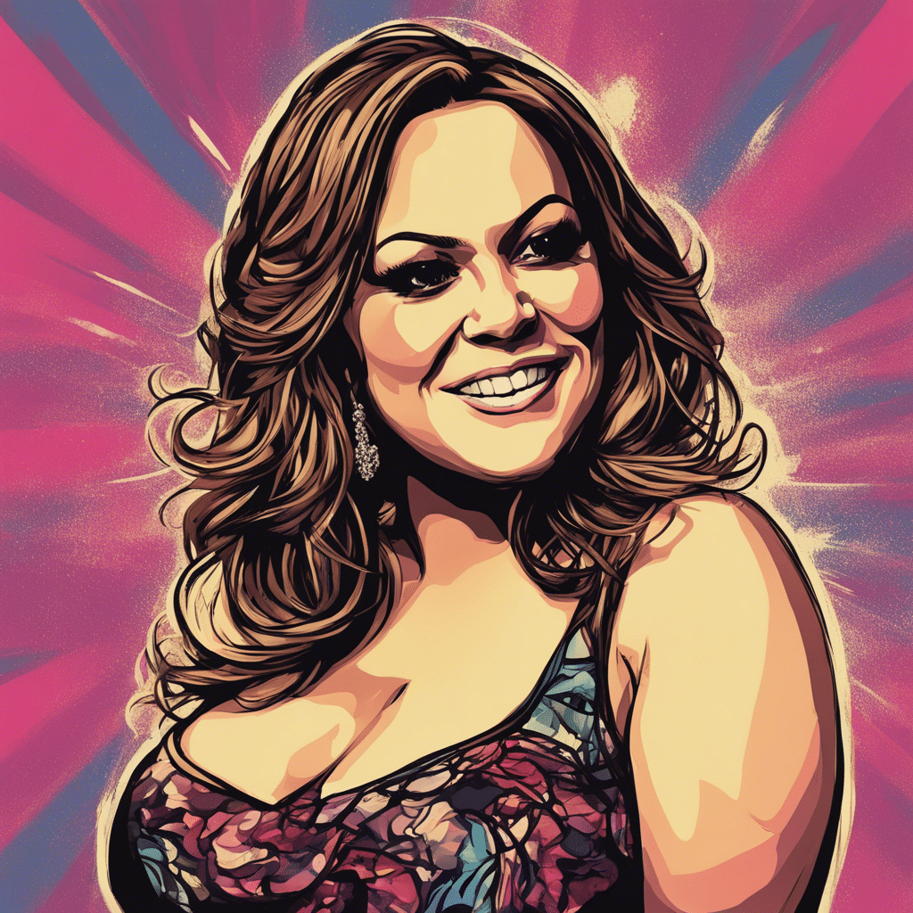 Jenni Rivera's portrait, shiny background