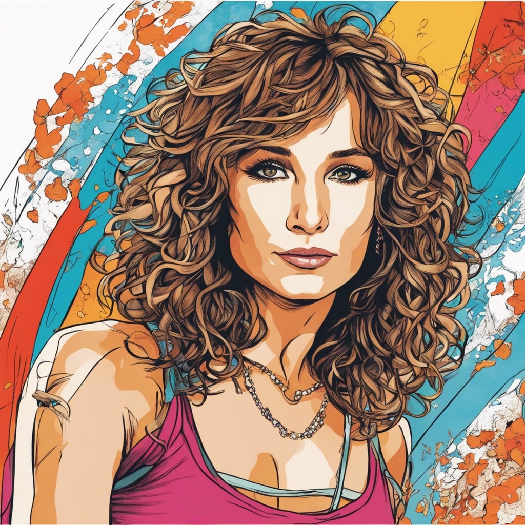 Jennifer Grey colorful porrait
