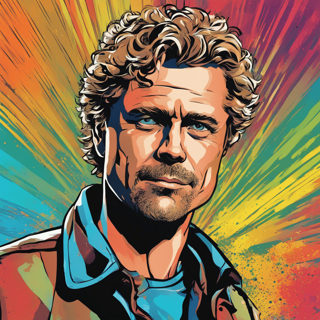 John Schneider colorful background, portrait