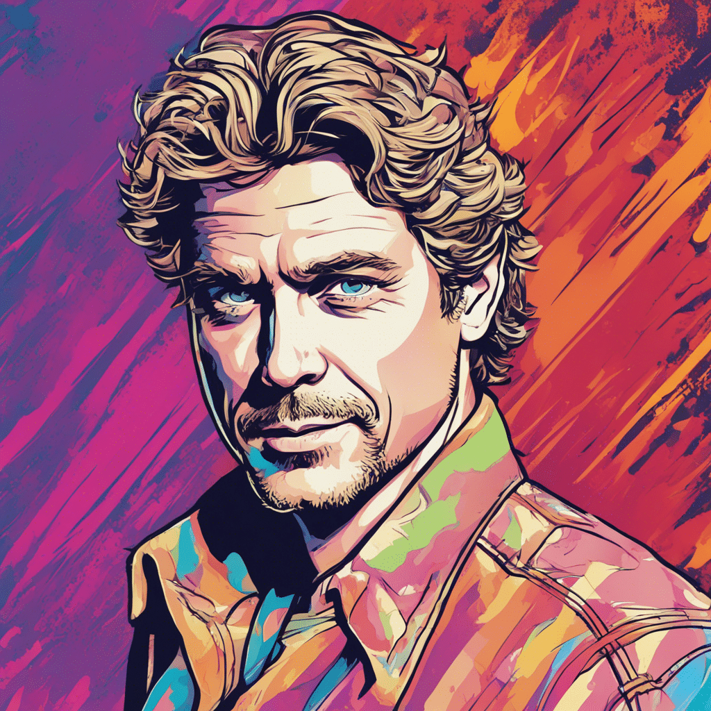 John Schneider colorful background, portrait