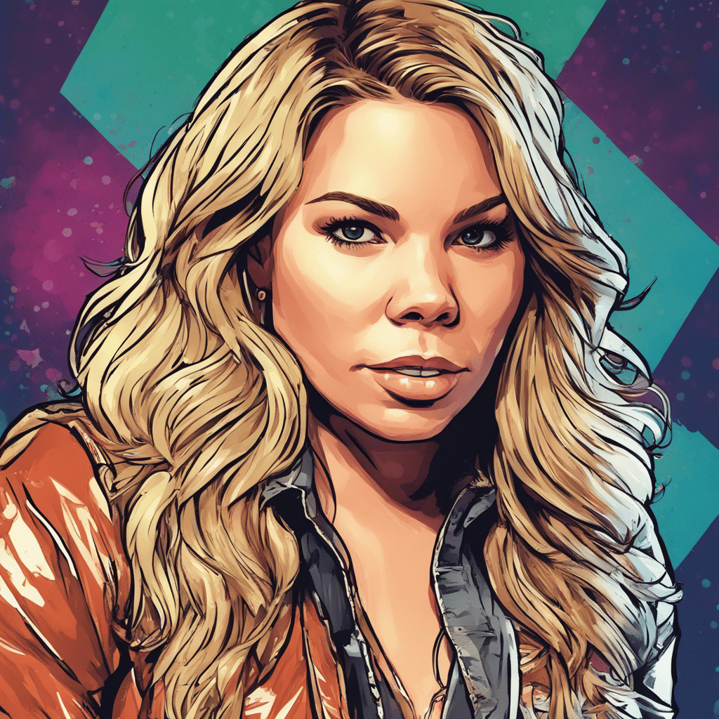Kailyn Lowry's portrait, shiny background