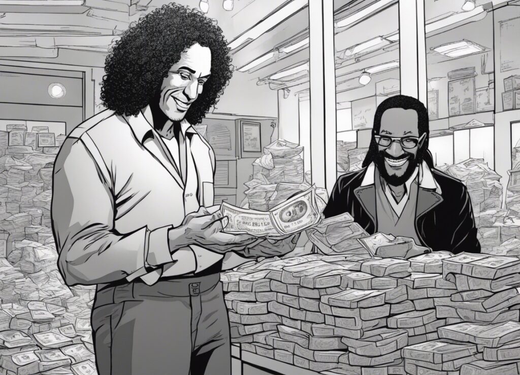 Kenny G helping poor people with money