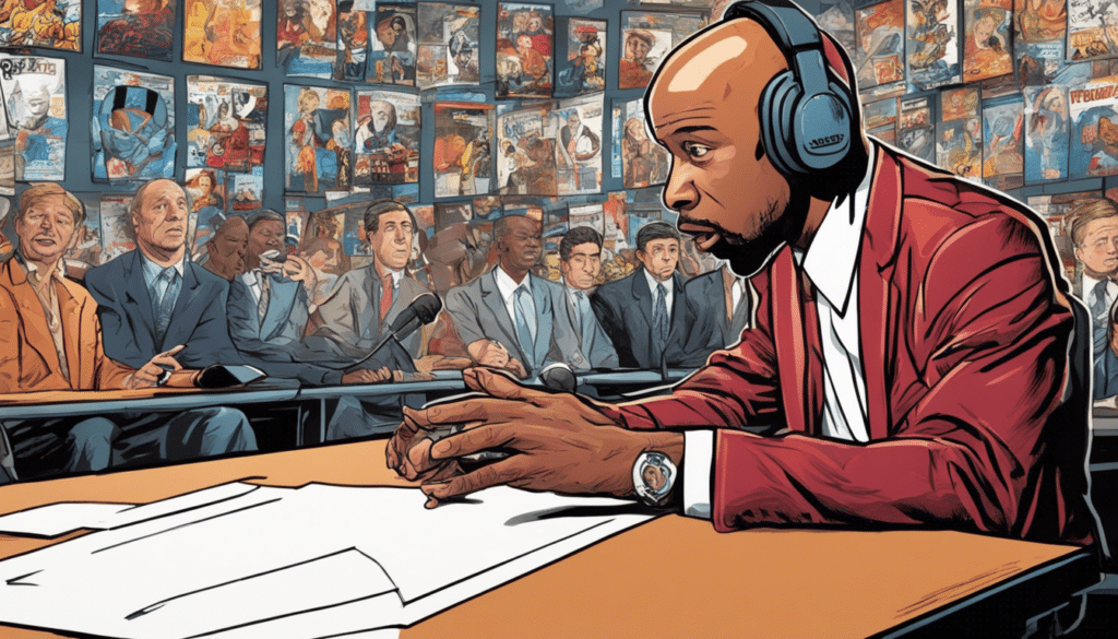 Kenny Smith broadcasting NBA game