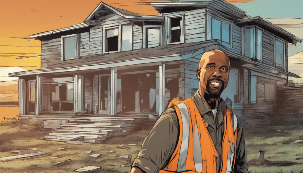 Kenny Smith on a house construction sight