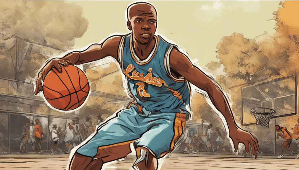  Kenny Smith as a collage players playing basketball in the streets