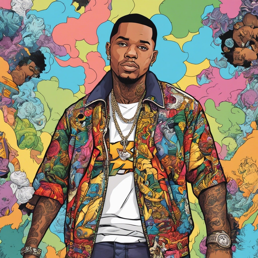 Key Glock colorful portrait
