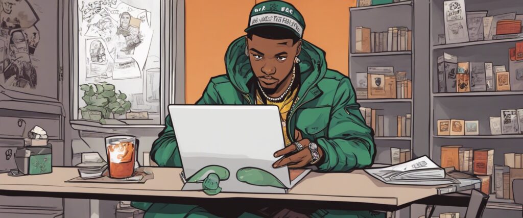 Key Glock on a laptop as a teenager 