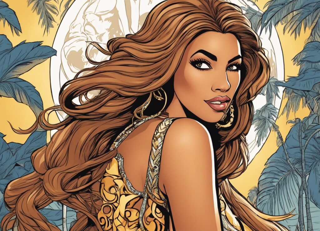 larsa pippen modeling for a photo