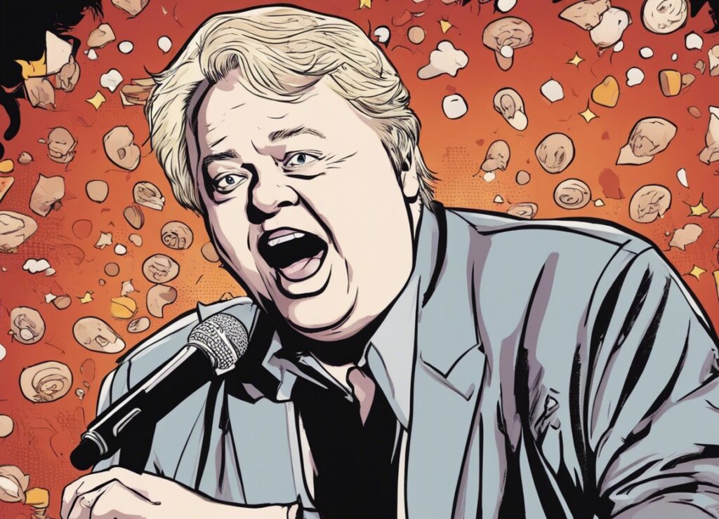 Louie Anderson doing a stand up comedy