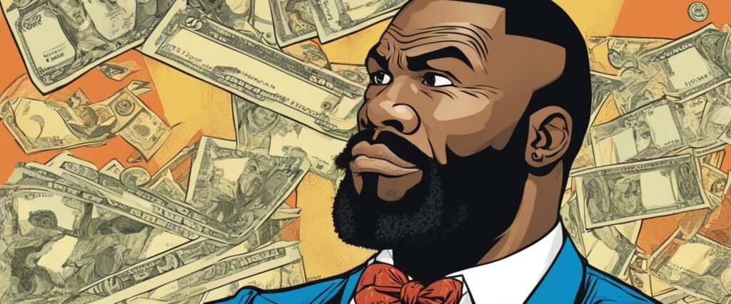 Mr.T's net worth, money background