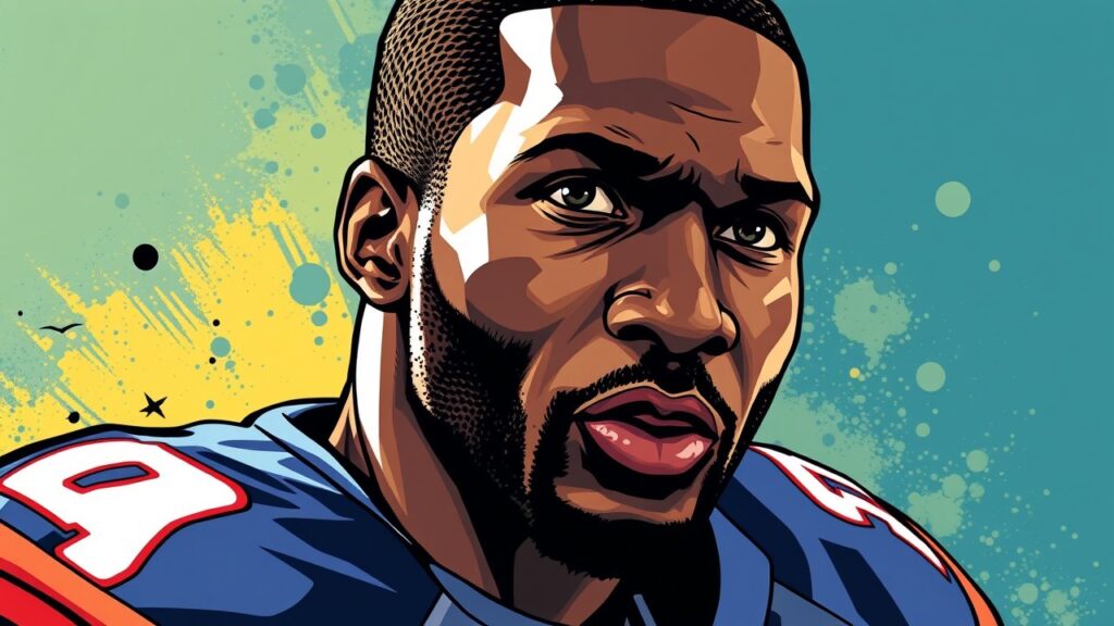 NFL star Chad "Ochocinco" Johnson's portrait