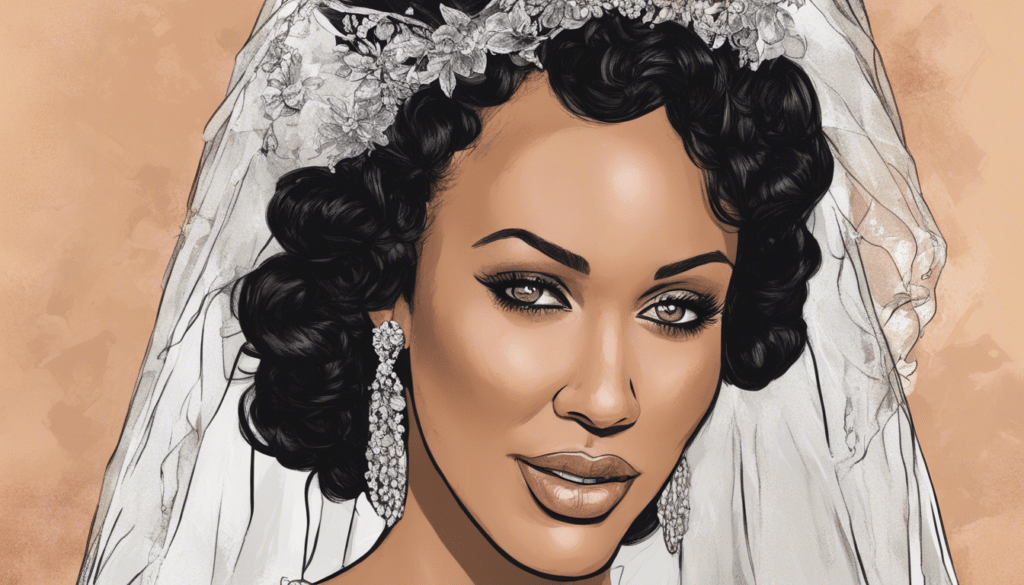 Natalie Nunn in her wedding dress, portrait