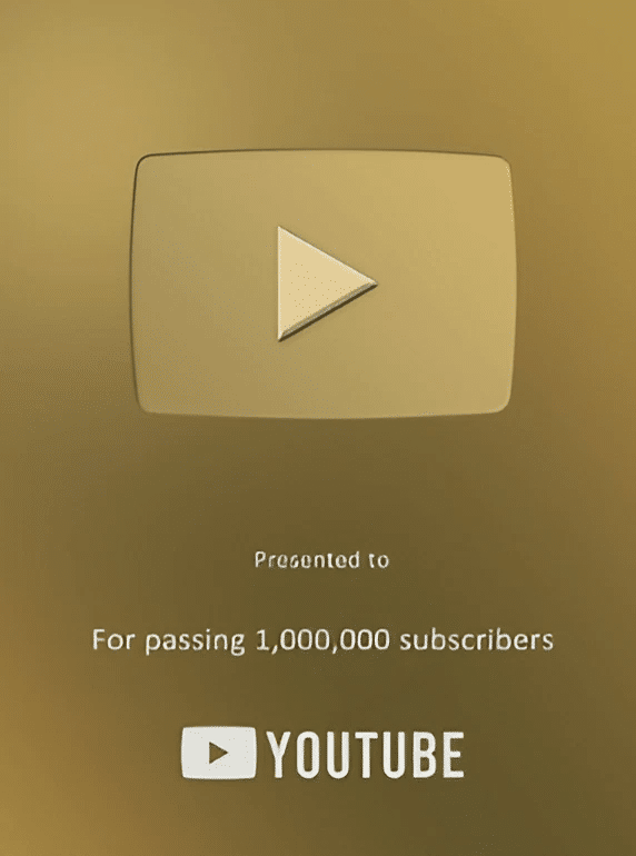 youtube golden award for 1 million subscribers for Kyle Forgeard