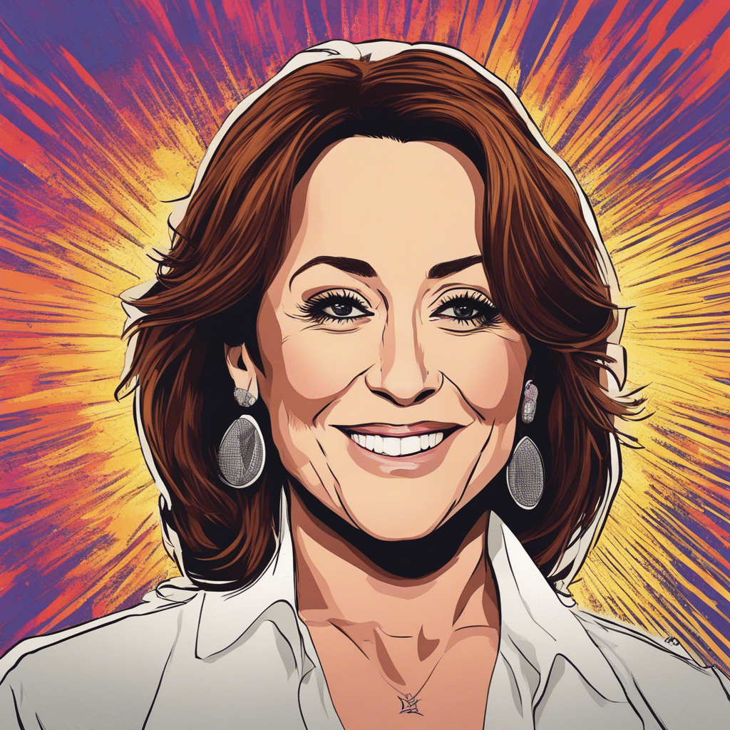 Patricia Heaton's portrait, shiny background